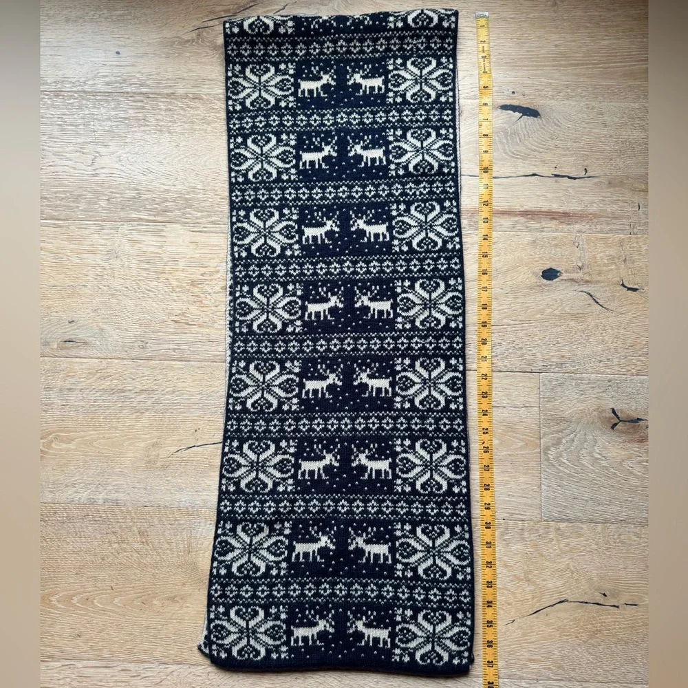 FAIR ISLE CHUNKY knitted reversible large scarf STUNNING!mint cond price firm